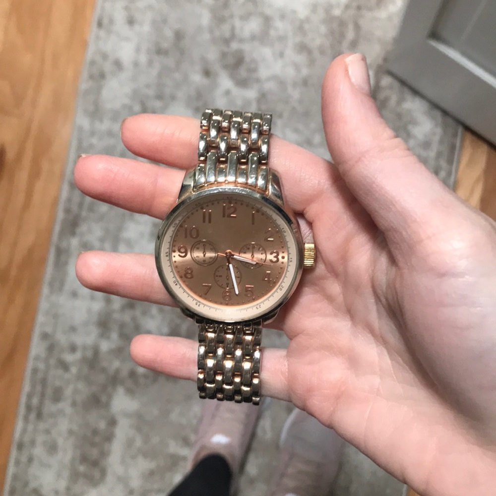 Rose gold watch